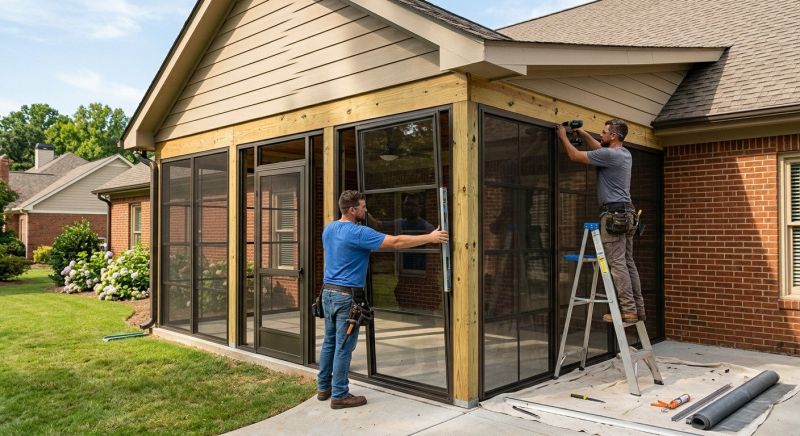 Enclosed Porch Construction in Dallas, TX